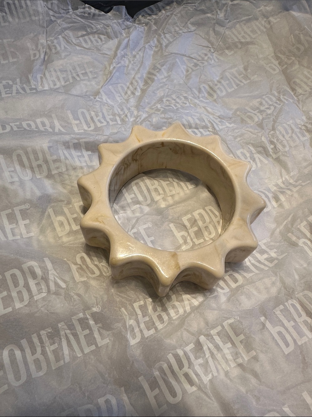 Pebby Forevee Cream Ceramic Sunburst Bracelet - never worn, brand new!